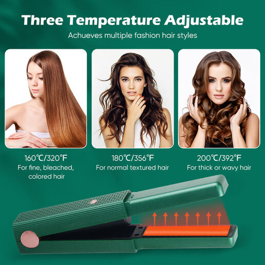2-in-1 Hair Straightening Comb & Curling Wand