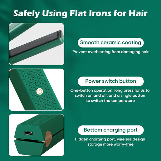 2-in-1 Hair Straightening Comb & Curling Wand